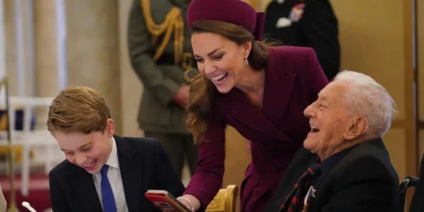 The hilarious reactions of Prince George and Princess Catherine at a “tea party” at Buckingham Palace.