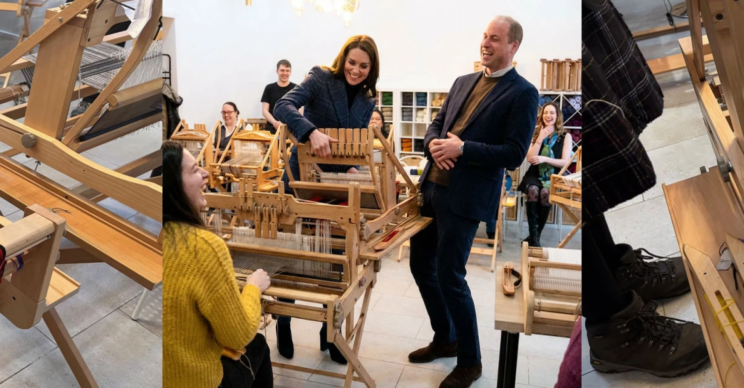 Princess Catherine is uncontrollably mischievous at a textile factory.