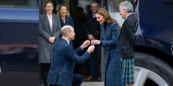 Prince William broke tradition by giving Princess Catherine a pair of “secret love” earrings during a visit to Scotland.