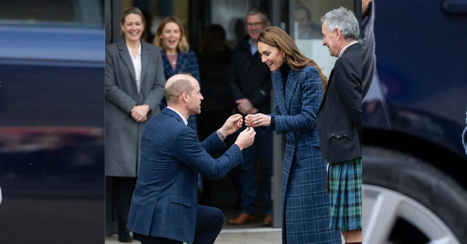 Prince William broke tradition by giving Princess Catherine a pair of “secret love” earrings during a visit to Scotland.