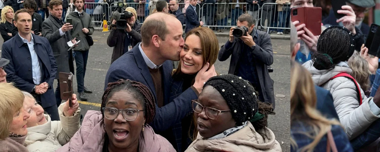 Prince William and Princess Catherine displayed “rare” displays of affection in public.