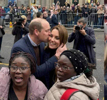 Prince William and Princess Catherine displayed “rare” displays of affection in public.