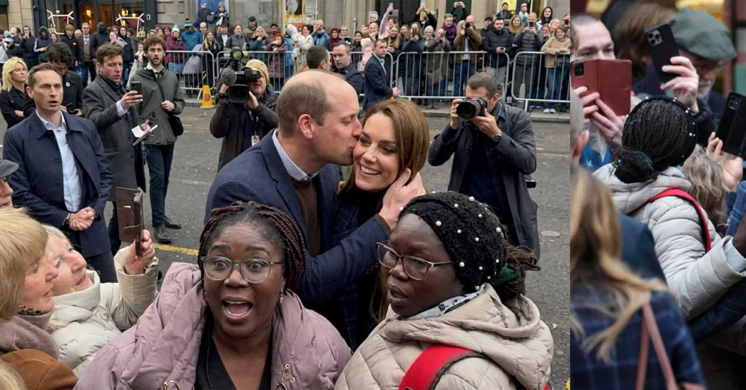 Prince William and Princess Catherine displayed “rare” displays of affection in public.