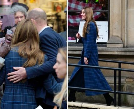 “That little boy wasn’t just a cute kid in the crowd…” In Scotland, Catherine suddenly stopped, knelt down to his eye level, and held him like she’d just heard something that made her unable to simply walk on. No one knows exactly what he said — the Palace hasn’t shared a thing — but the way she squeezed his hand for an extra beat made it feel like this wasn’t a “photo-op hug.”
