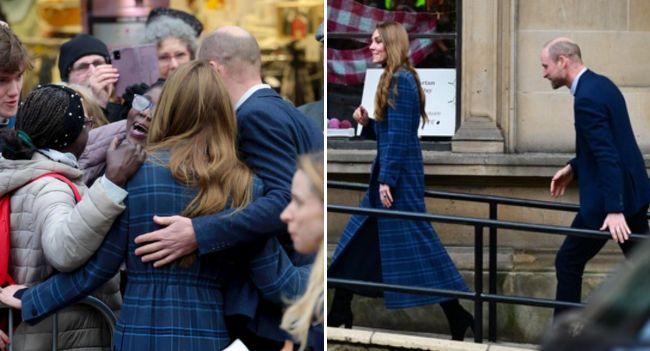 “That little boy wasn’t just a cute kid in the crowd…” In Scotland, Catherine suddenly stopped, knelt down to his eye level, and held him like she’d just heard something that made her unable to simply walk on. No one knows exactly what he said — the Palace hasn’t shared a thing — but the way she squeezed his hand for an extra beat made it feel like this wasn’t a “photo-op hug.”