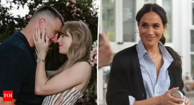 Insiders claim Travis Kelce exploded in fury after learning Meghan Markle had allegedly been angling for an invite to Taylor Swift’s wedding, shouting, “How dare you even think you’d be invited?” What followed was a swift lockdown of guest lists, tightened security, and a dramatic warning that has left Hollywood — and royal watchers — in meltdown.