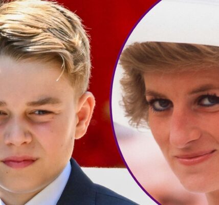 “A FUTURE KING IN A SINGLE GESTURE…” — PRINCE GEORGE’S QUIET ACT AT PRINCESS DIANA’S MEMORIAL LEFT WILLIAM SPEECHLESS No cameras. No rehearsed protocol. Just a father, a son, and a moment heavy with history. During a private visit with Prince William to Princess Diana’s memorial, Prince George did something so small — yet so deeply human — that witnesses say it stopped everyone in their tracks. Without being prompted, the young prince stepped forward, bowed his head, and carried out a simple action that made William visibly emotional. Those watching from a distance whispered the same thing: this is what a king is made of. But it didn’t end there. George then spoke just nine words — words so unexpected, so mature, that even seasoned royal aides were stunned. What did he say… and why are insiders calling it the clearest glimpse yet of Britain’s future monarch?