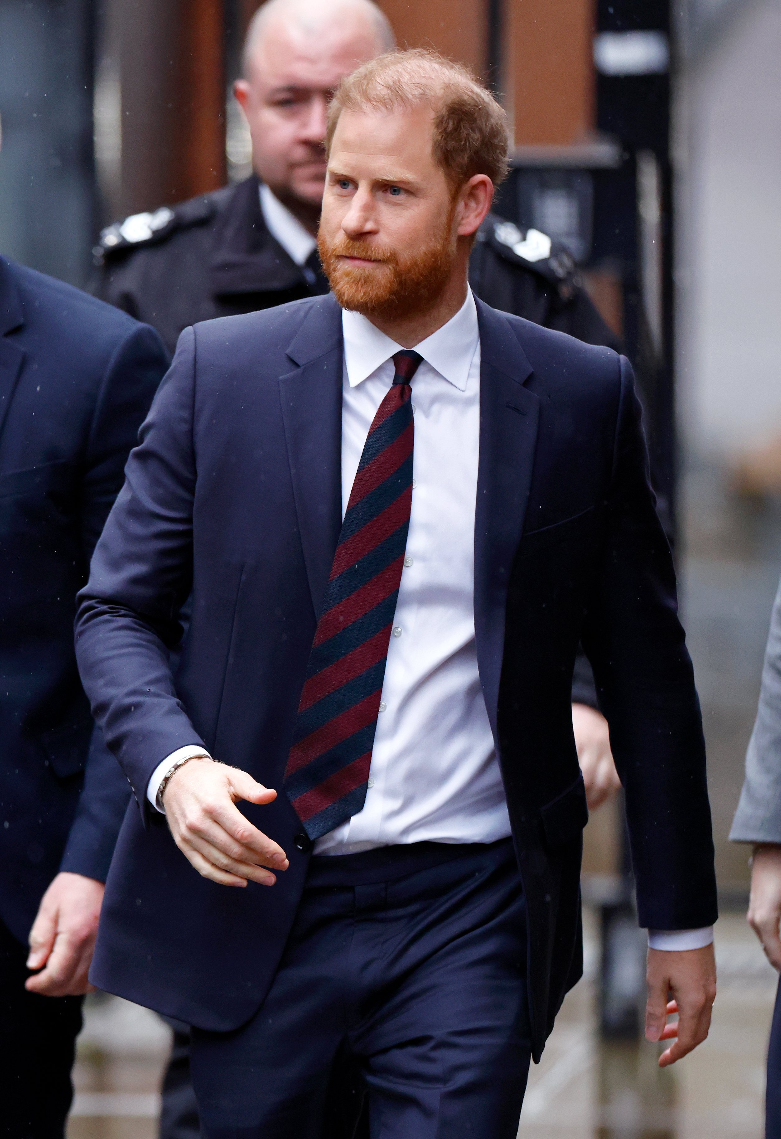 Prince Harry arriving at The Royal Courts of Justice on day three of a court case against Associated Newspapers Ltd.