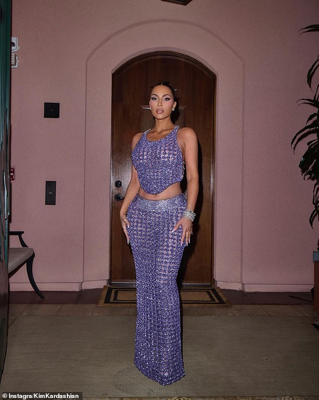 While appearing on sister Khloe Kardashian's podcast Khloe In Wonder Land, the reality star and Skims founder, 45, spoke candidly about the so-called 'Photogate' for the first time, stressing that the decision was made out of respect, not controversy - pictured at the event