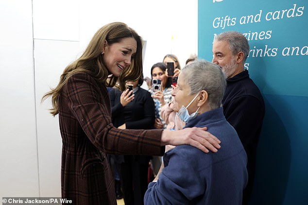 Kate, who is Joint Patron of The Royal Marsden, showed her empathetic side as she 'tilts or cocks her head to register both empathy and a desire to listen', according to Ms James