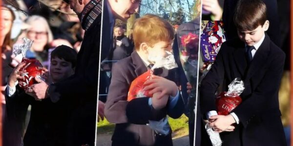 Prince Louis did it again — turning the Sandringham Christmas walk into his personal comedy show. While George and Charlotte stayed perfectly polished, Louis spotted a giant chocolate gift… and pulled off a cheeky “Christmas heist,” snatching it straight from Prince William’s hands like the rules simply didn’t apply. Cameras caught every second, the crowd cracked up, and the photos instantly took over social media. The only question is: what did he do next with the gift? Prince Louis did it again — turning the Sandringham Christmas walk into his personal comedy show. While George and Charlotte stayed perfectly polished, Louis spotted a giant chocolate gift… and pulled off a cheeky “Christmas heist,” snatching it straight from Prince William’s hands like the rules simply didn’t apply. Cameras caught every second, the crowd cracked up, and the photos instantly took over social media. The only question is: what did he do next with the gift?