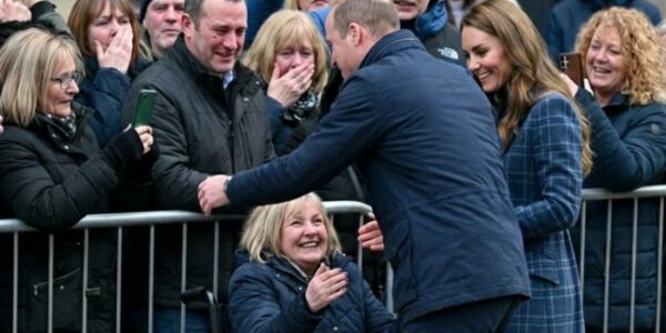 ROYAL RULES? GONE IN A FLASH. Prince William reportedly stopped mid-procession and rushed into the crowd to embrace a disabled woman — leaving onlookers stunned and even Princess Catherine visibly caught off guard. Witnesses say it wasn’t a random meet-and-greet either: the woman is believed to be someone from William’s past, a figure he hadn’t seen in years — which is why the moment felt so raw, so personal, and so unlike anything royal watchers expect. No speeches. No staged smiles. Just one unexpected hug… and the question everyone’s asking: who exactly was she to him?