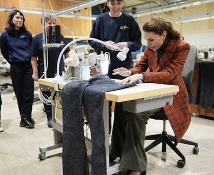 “PRINCESS KATE DID ONE THING AT A DENIM FACTORY IN WALES THAT MADE EVERYONE DO A DOUBLE TAKE. During her visit to Hiut Denim in Cardigan, Kate didn’t just tour the place — she got hands-on, learned the process, and even stitched a pair of jeans as a personal gift for Prince William. The moment that sparked the biggest reaction? She proudly held them up and said, “He will love them!” And when she spoke to a royal fan, her words stopped people in their tracks: “This is as good for my soul as you wish.” A small gesture, but it felt like a rare glimpse of something deeply human behind the royal role. “PRINCESS KATE DID ONE THING AT A DENIM FACTORY IN WALES THAT MADE EVERYONE DO A DOUBLE TAKE. During her visit to Hiut Denim in Cardigan, Kate didn’t just tour the place — she got hands-on, learned the process, and even stitched a pair of jeans as a personal gift for Prince William. The moment that sparked the biggest reaction? She proudly held them up and said, “He will love them!” And when she spoke to a royal fan, her words stopped people in their tracks: “This is as good for my soul as you wish.” A small gesture, but it felt like a rare glimpse of something deeply human behind the royal role.