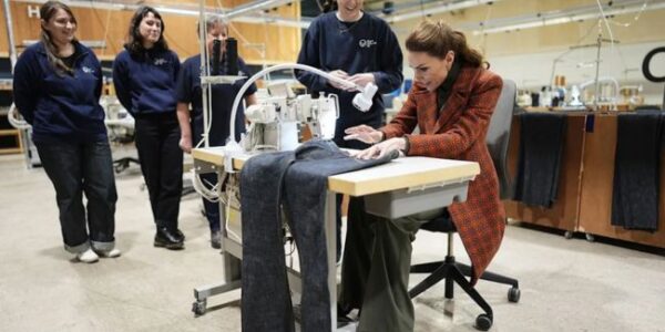 “PRINCESS KATE DID ONE THING AT A DENIM FACTORY IN WALES THAT MADE EVERYONE DO A DOUBLE TAKE. During her visit to Hiut Denim in Cardigan, Kate didn’t just tour the place — she got hands-on, learned the process, and even stitched a pair of jeans as a personal gift for Prince William. The moment that sparked the biggest reaction? She proudly held them up and said, “He will love them!” And when she spoke to a royal fan, her words stopped people in their tracks: “This is as good for my soul as you wish.” A small gesture, but it felt like a rare glimpse of something deeply human behind the royal role. “PRINCESS KATE DID ONE THING AT A DENIM FACTORY IN WALES THAT MADE EVERYONE DO A DOUBLE TAKE. During her visit to Hiut Denim in Cardigan, Kate didn’t just tour the place — she got hands-on, learned the process, and even stitched a pair of jeans as a personal gift for Prince William. The moment that sparked the biggest reaction? She proudly held them up and said, “He will love them!” And when she spoke to a royal fan, her words stopped people in their tracks: “This is as good for my soul as you wish.” A small gesture, but it felt like a rare glimpse of something deeply human behind the royal role.