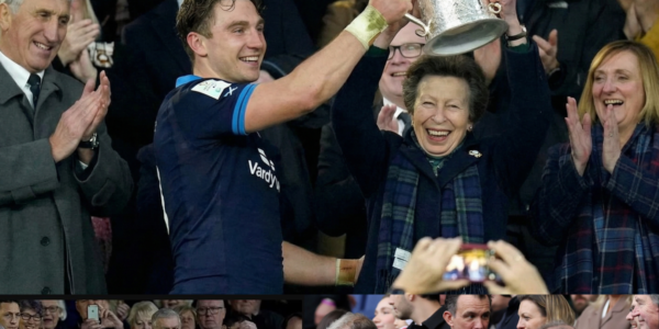 Shocking News! A tense rugby match at the Olympic Stadium took an electric turn when play suddenly halted—not for a goal, but for a moment of pure royal magic! –