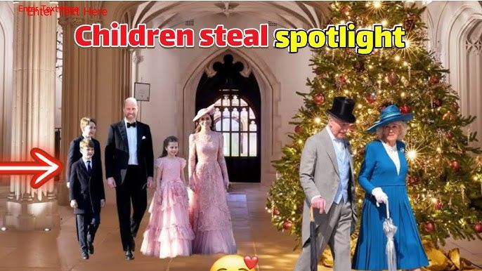 Catherine and Three Children STEAL SPOTLIGHT At the Royal Family  Sandringham Christmas Eve - YouTube
