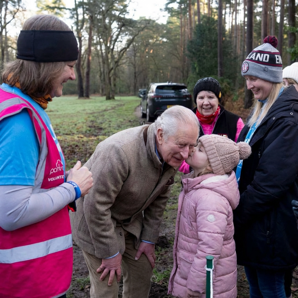 encouragement. In the cold morning air, amid heavy breathing and tired legs pushing past personal limits, the sight of a King appearing so simple and unexpectedly close turned the moment into something quietly cinematic. No speeches. No ceremony. Just people, meeting people. And it was precisely that ordinariness that made everyone who witnessed it want to linger for a beat longer. Watch the full unexpected moment in the first comment. –