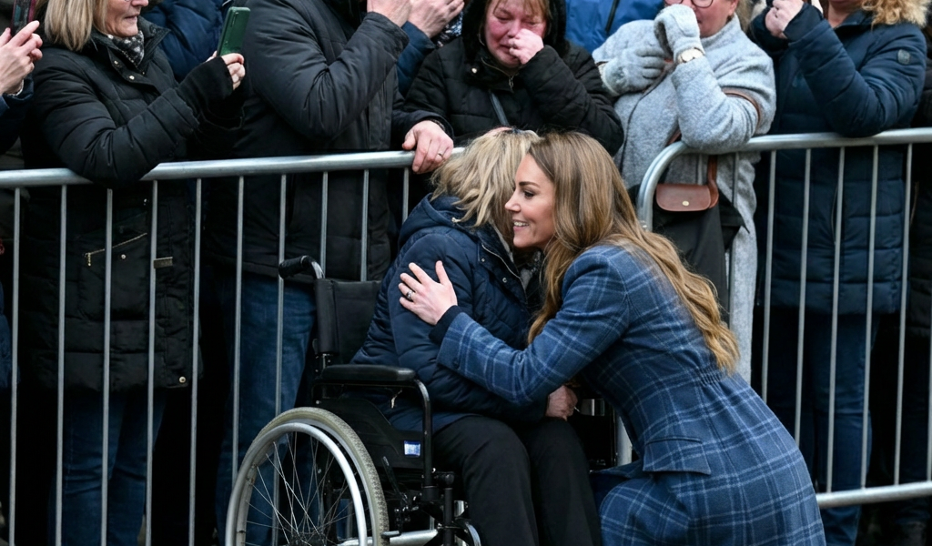 🏃‍♀️ She Broke Rank. He Stood Frozen. The Royal procession came to a sudden halt. In a moment of pure, unscripted emotion, Princess Catherine abandoned protocol and bolted toward a specific face in the crowd.