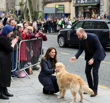 Crowds in Scotland React as Prince William and Princess Catherine Play with Dog –