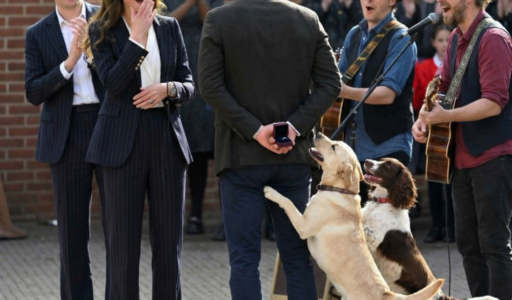 The dogs excitedly jumped on the gift, almost revealing the secret. You’ve never seen a future King like this! In a moment that’s going viral, Prince William completely broke royal protocol. –