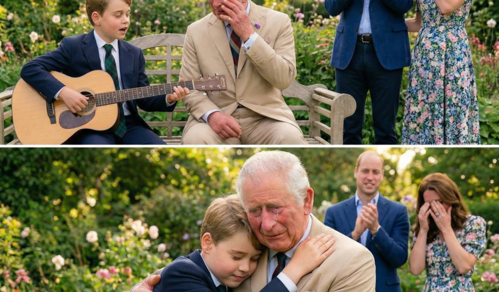 “I love you, Grandpa.” 🎤💔 A touching tribute from Prince George brought King Charles to tears. –
