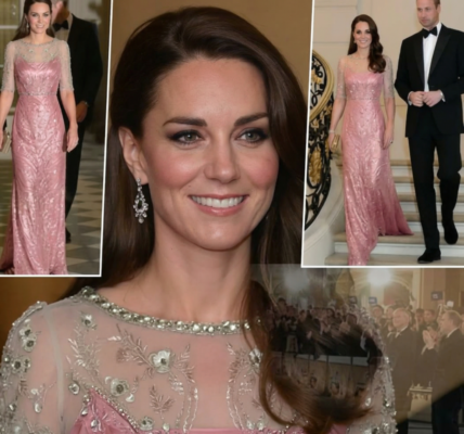 👑 ALL EYES ON CATHERINE — the Princess of Wales set the British Embassy Gala ablaze in a radiant Jenny Packham gown beside Prince William. –