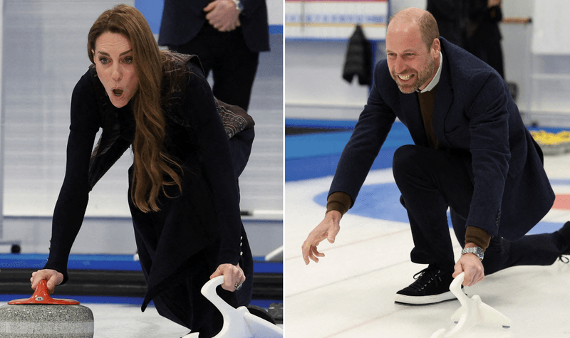 Kate Middleton slips before outplaying Prince William in curling showdown amid Scotland visit