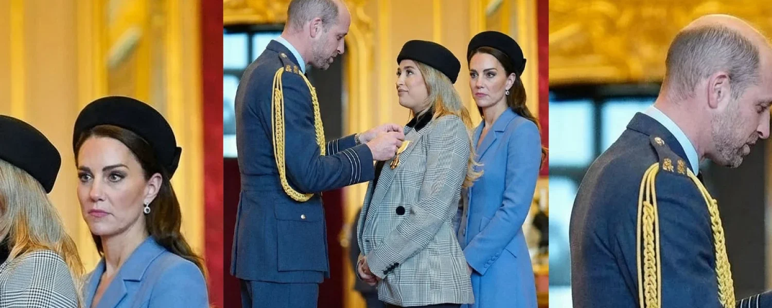 William, a medal, and the mysterious presence of Princess Catherine.
