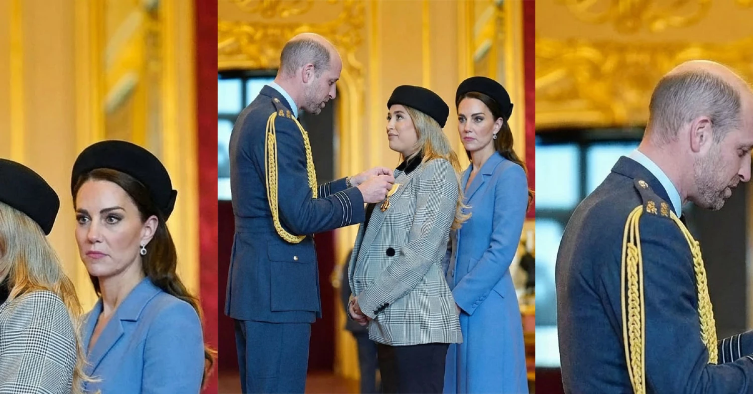 William, a medal, and the mysterious presence of Princess Catherine.