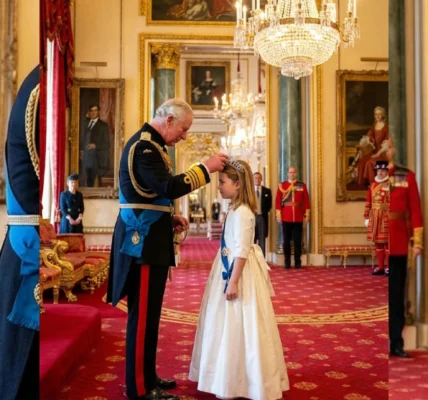King Charles made a surprising gesture by presenting Princess Charlotte with a magnificent tiara and a historic new title at Buckingham Palace.