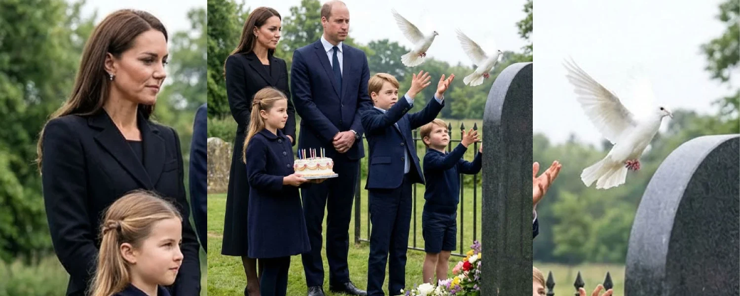 William’s family visited Diana – Charlotte brought the birthday cake, the two princes sang “See You Again” and released doves, bringing their parents to tears.