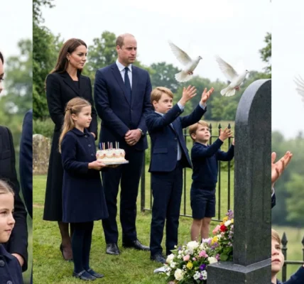 William’s family visited Diana – Charlotte brought the birthday cake, the two princes sang “See You Again” and released doves, bringing their parents to tears.