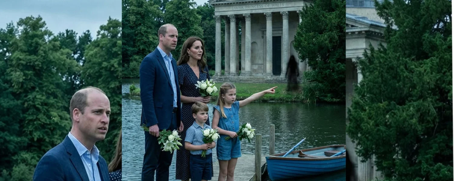 Princess Charlotte Discovers a “Shadow” Behind Diana’s Grave; William and Kate Turn Pale; Netizens Comment: “Diana Hasn’t Left Yet.”
