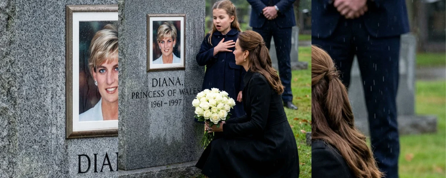 An emotional moment at Queen Diana’s tomb