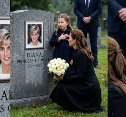 An emotional moment at Queen Diana’s tomb