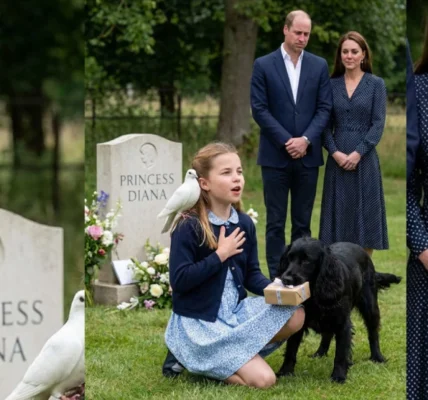 Princess Charlotte and Her Dog Visit Queen Diana’s Grave