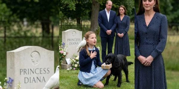 Princess Charlotte and Her Dog Visit Queen Diana’s Grave