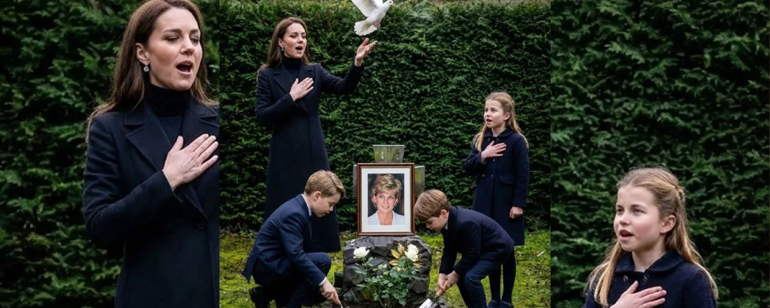 Princess Catherine and Her Sons Honor Queen Diana