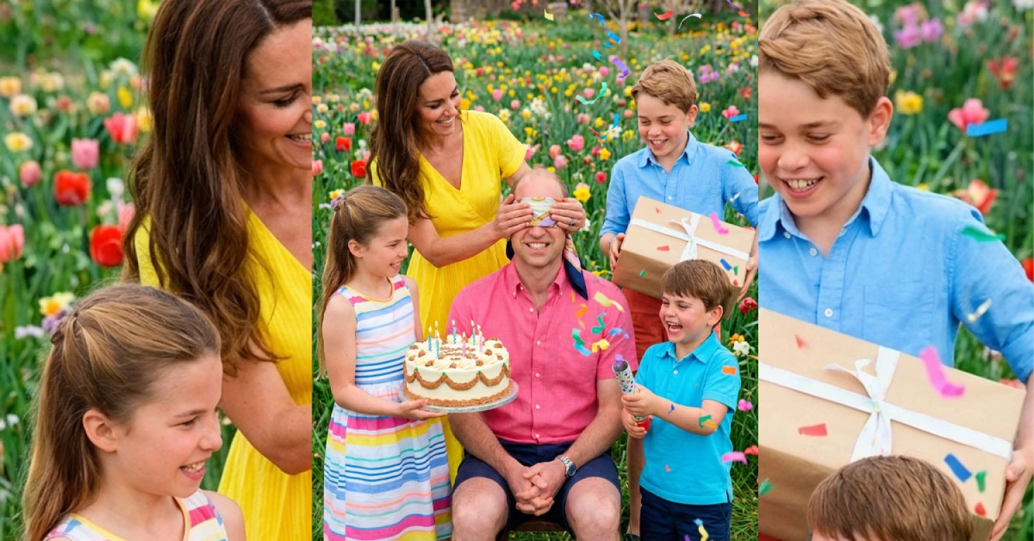 A celebration by the children and Princess Catherine for William.