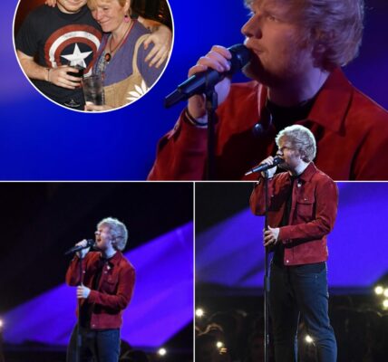 Gone from sight, but never from heart, She lives on through you – The lights faded. A hush fell. Ed Sheeran stood alone—no grand entrance, just a guitar and a heart full of grief. He began softly: “I took the supermarket flowers from the windowsill…” — and suddenly, we were in that hospital room with him. A teacup left untouched. An empty chair. The quiet after goodbye. But this wasn’t his grief alone — it was his mother’s. Ed wrote the song for her, after she lost her own mother. And that night, he became her voice. His voice trembled, not with performance, but with love. “You were an angel in the shape of my mum…” — and every soul in that room shattered. It wasn’t just a song. It was a memory, a prayer, a final hug. For a mother. For all mothers. Gone from sight, but never from heart