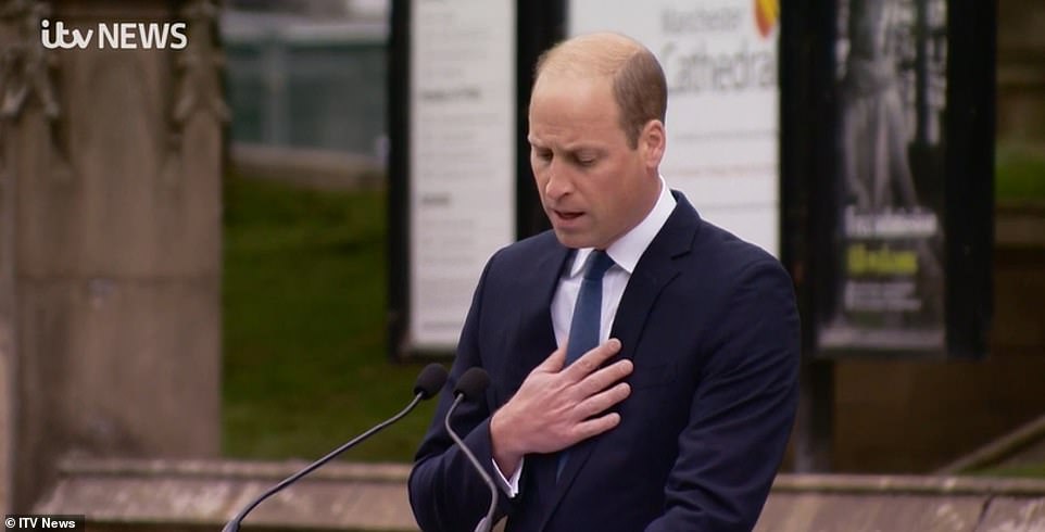 Prince William invokes Princess Diana's death as he unveils Manchester  Arena attack memorial | Daily Mail Online