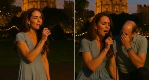 “She Took the Mic—and the Future King’s Breath Away”: Kate’s Unexpected Serenade Brings Windsor to Tears Kate Middleton Astonished Even the Royal Family With a Gift That Left Everyone in Awe: A Heartbreaking Live Performance of “Make You Feel My Love” on Prince William’s 43rd Birthday, Under the Fairy-Lit Oaks of Windsor Castle. Not as a Princess, but as a Woman in Love, She Sung While Wearing a Delicate Blue Gown and Illuminated Solely by Lantern Light. As Their Love Story Played Out via Each Trembling Note, William Was Clearly Shaken—Frozen, Emotional.