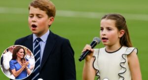 “But I’m Not Going Anywhere, Papa…” With Those Trembling Words, Prince George Transformed Wimbledon’s Grand Finale Into a Moment of Raw, Unforgettable Emotion. Hand in Hand With Princess Charlotte, the Young Royals Stepped Onto the Grass After the Men’s Final and Began an Impromptu, Tearful Duet of “Father and Son.” George Sang With Quiet Strength; Charlotte Followed With Fragile Grace. Their Voices—Unpolished, Heartfelt—Echoed Across 15,000 Silent Spectators. Prince William, Overcome, Lowered His Head as Tears Welled in His Eyes. “I’ve Never Heard Love Like That Before,” He Later Whispered to Catherine. That Night, Wimbledon Wasn’t About Trophies—It Was About the Eternal Bond of a Father’s Love.