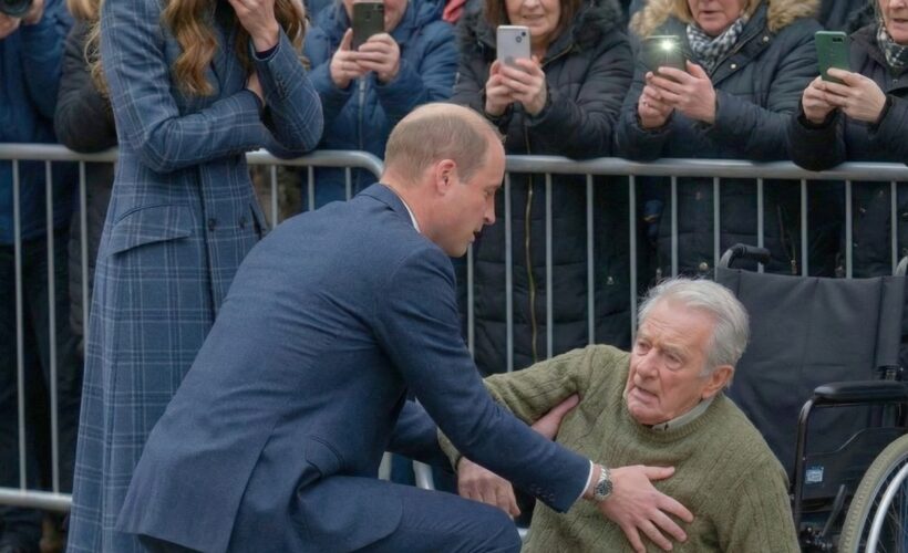 THE CROWD SCREAMED IN ABSOLUTE TERROR! 😱 In a heart-stopping split second, a high-profile royal event turned into a chaotic nightmare when an elderly man in a wheelchair suddenly collapsed!