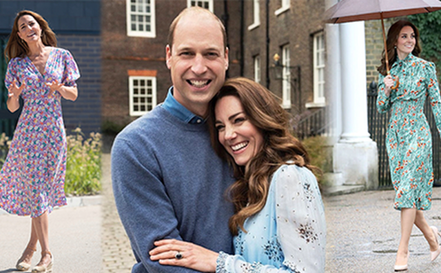 Công nương Kate mặc váy cũ chụp ảnh kỷ niệm 10 năm ngày cưới ...