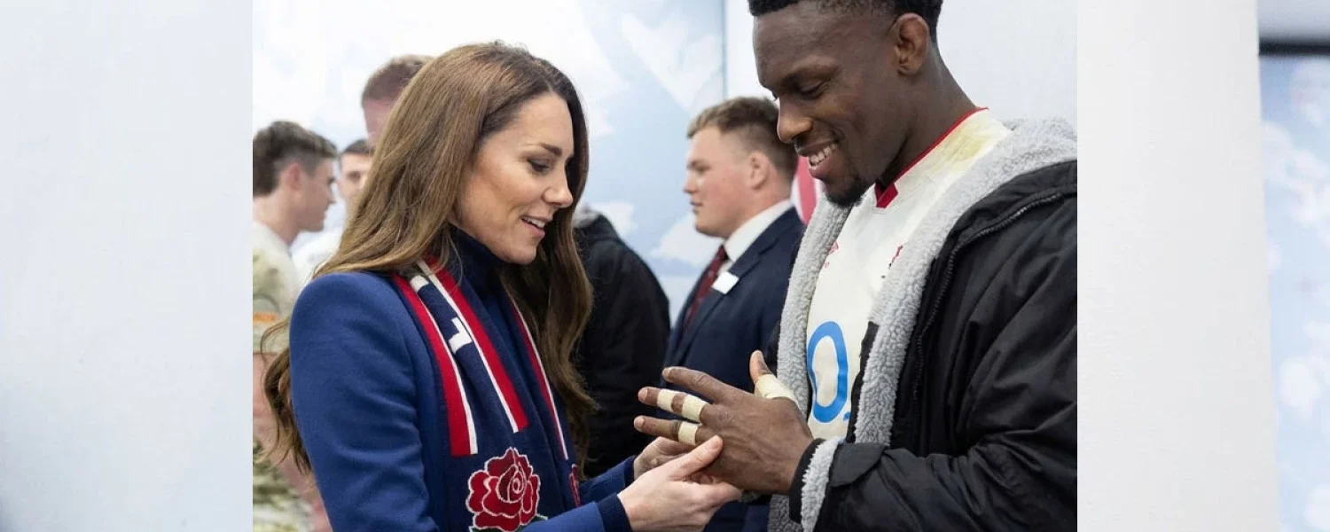 Princess Catherine captivated everyone’s attention as she cheered on England at the Allianz Stadium in Twickenham. Princess Catherine captivated everyone’s attention as she cheered on England at the Allianz Stadium in Twickenham.
