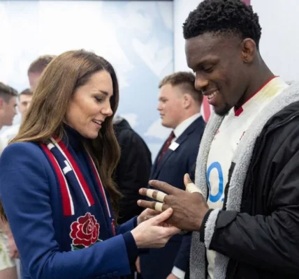 Princess Catherine captivated everyone’s attention as she cheered on England at the Allianz Stadium in Twickenham.