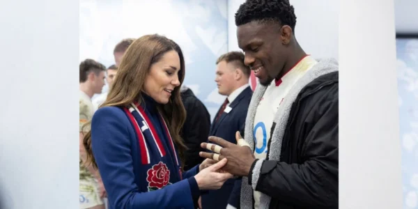 Princess Catherine captivated everyone’s attention as she cheered on England at the Allianz Stadium in Twickenham.