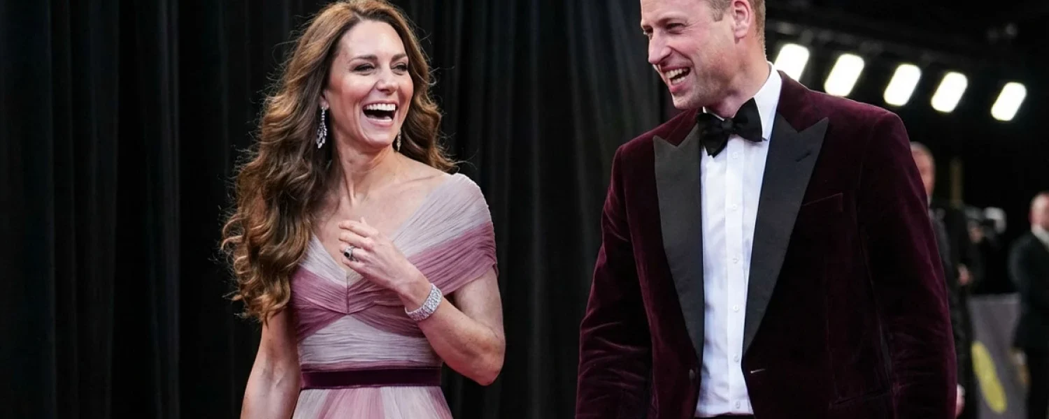 Princess Catherine and Prince William shared an adorable moment of giggling at the BAFTA Awards.