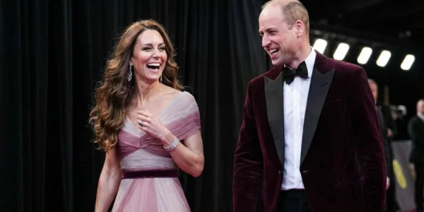 Princess Catherine and Prince William shared an adorable moment of giggling at the BAFTA Awards.